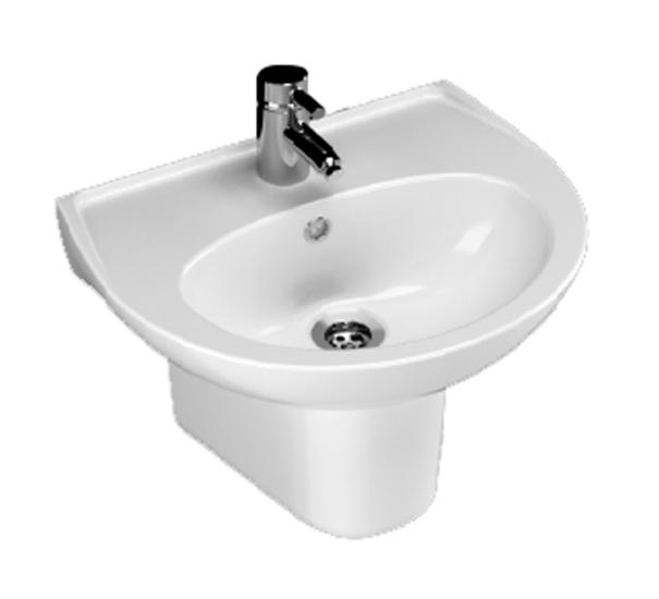 40 x 50 cm Oval Lavabo + Yarım Ayak